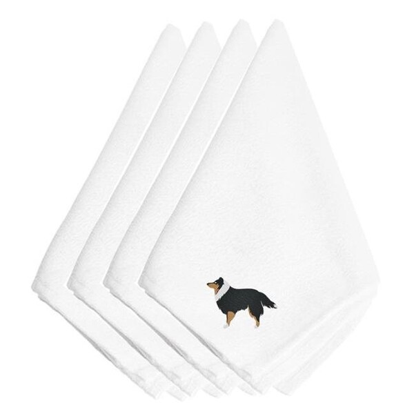 Carolines Treasures Carolines Treasures BB3430NPKE Sheltie & Shetland Sheepdog Embroidered Napkins; Set of 4 BB3430NPKE - main